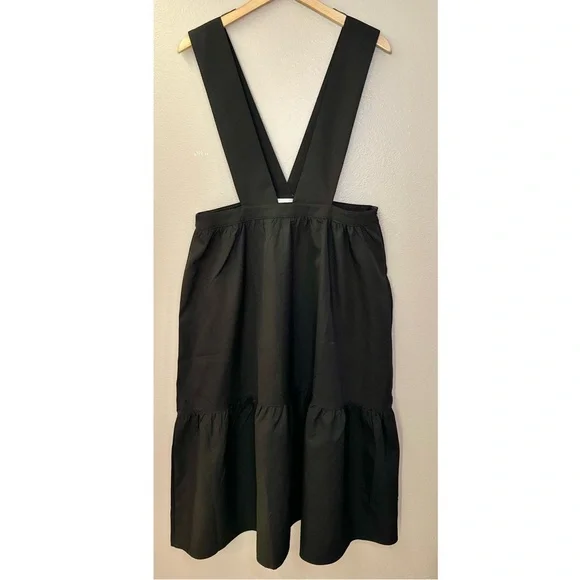 NWT Hayden LA Black Pinafore Jumper Tiered Midi Dress - Picture 8 of 9